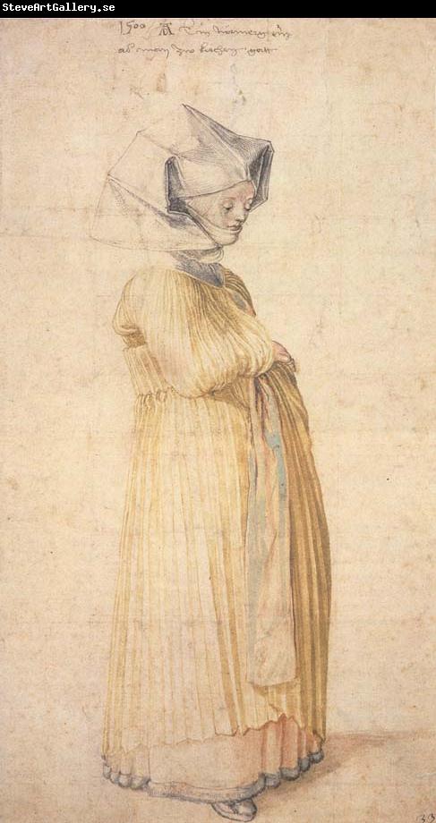 Albrecht Durer A Nuremberg lady Dressed to go to Church